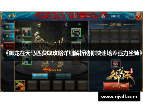 《御龙在天马匹获取攻略详细解析助你快速培养强力坐骑》